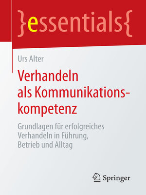 cover image of Verhandeln als Kommunikationskompetenz